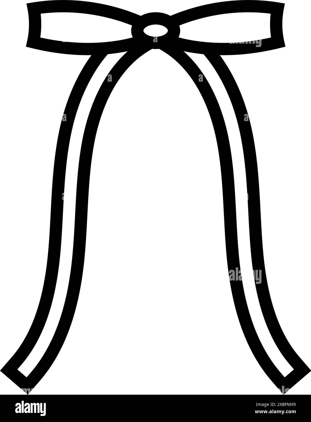 hair ribbons japanese school line icon vector illustration Stock Vector