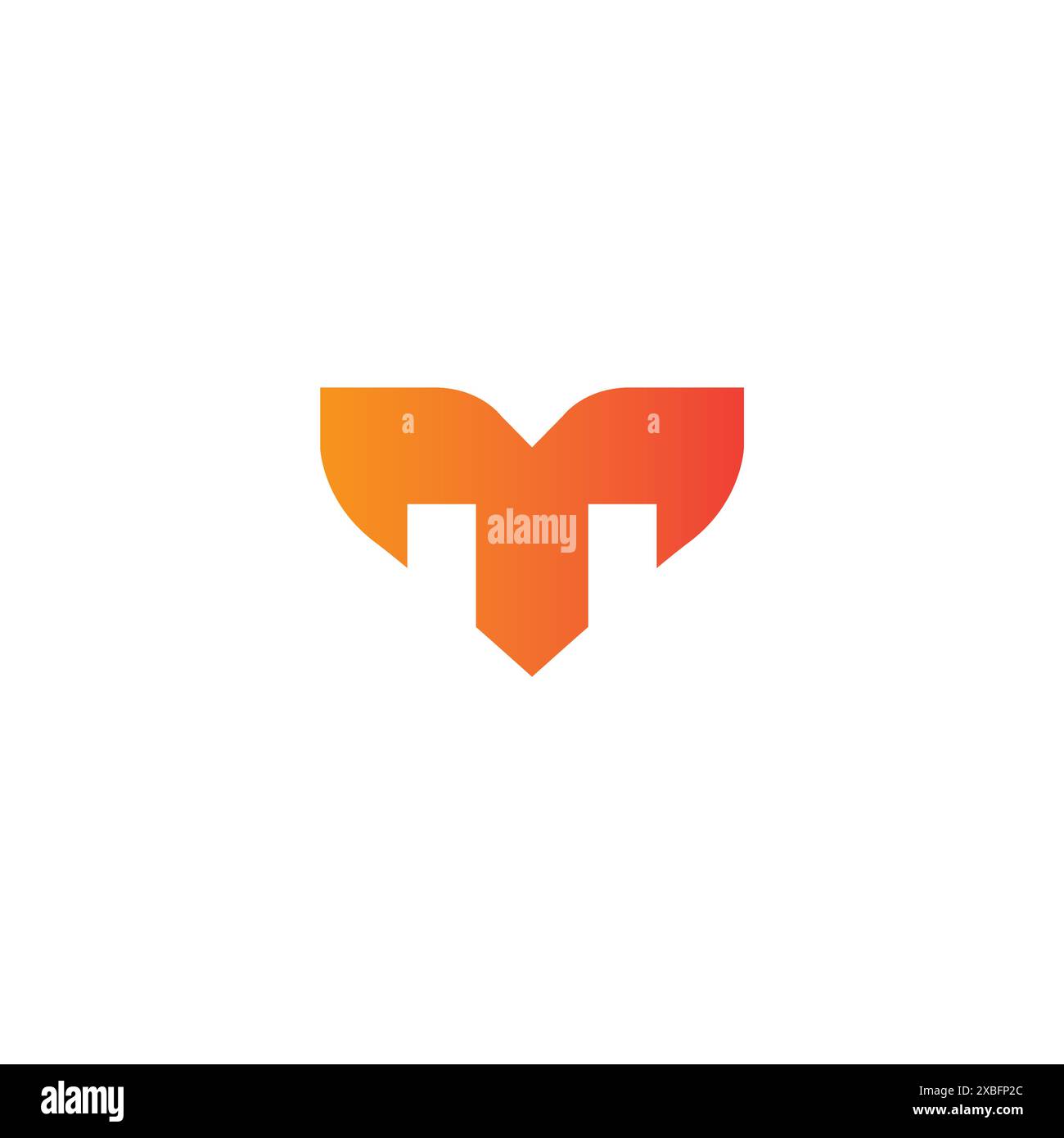 MT Logo Vector Illustration. M Logo Design Stock Vector