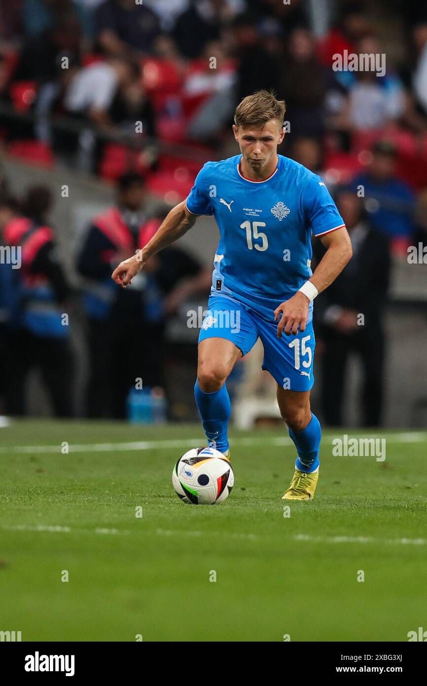 Bjarki Steinn Bjarkason of Iceland England v Iceland, International