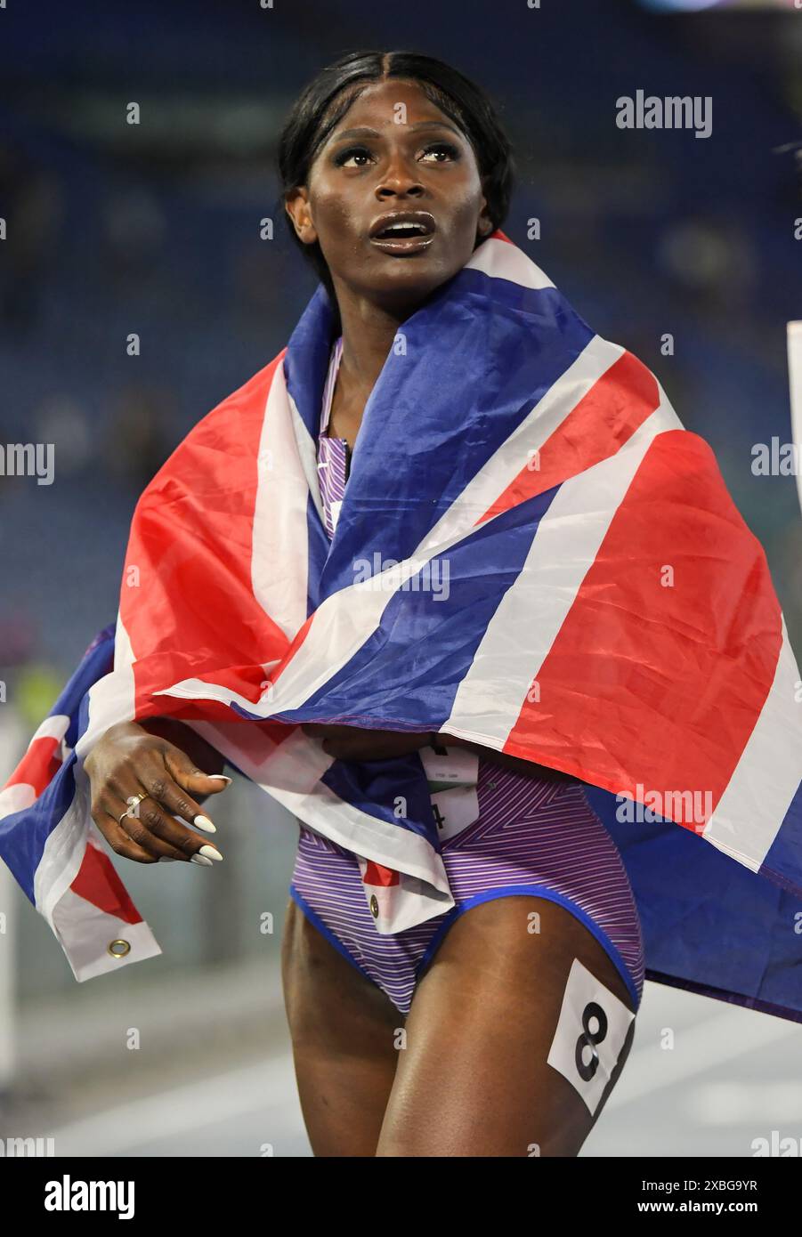 Daryll Neita of Great Britain competing in the women’s 200m final at