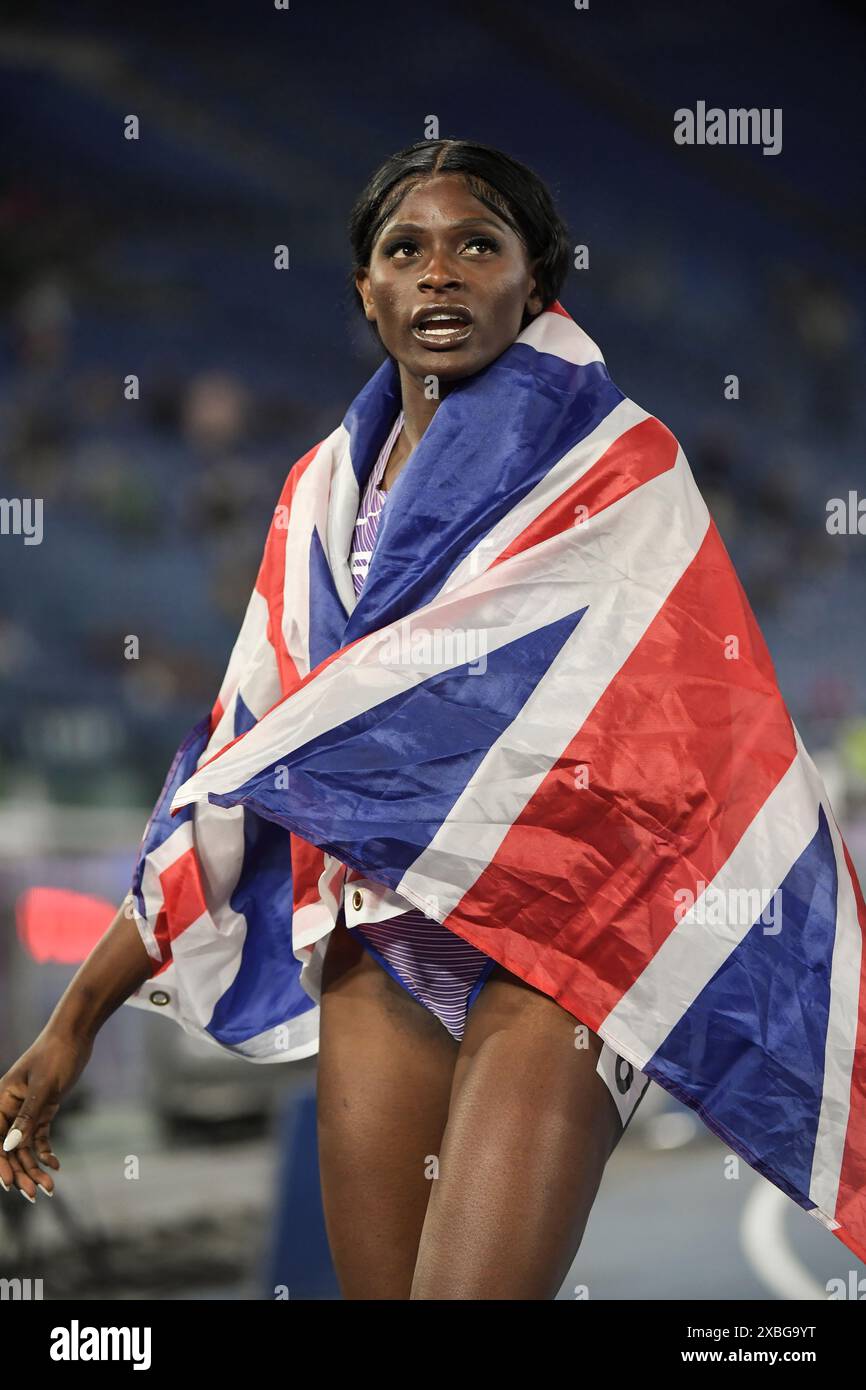 Daryll Neita of Great Britain competing in the women’s 200m final at