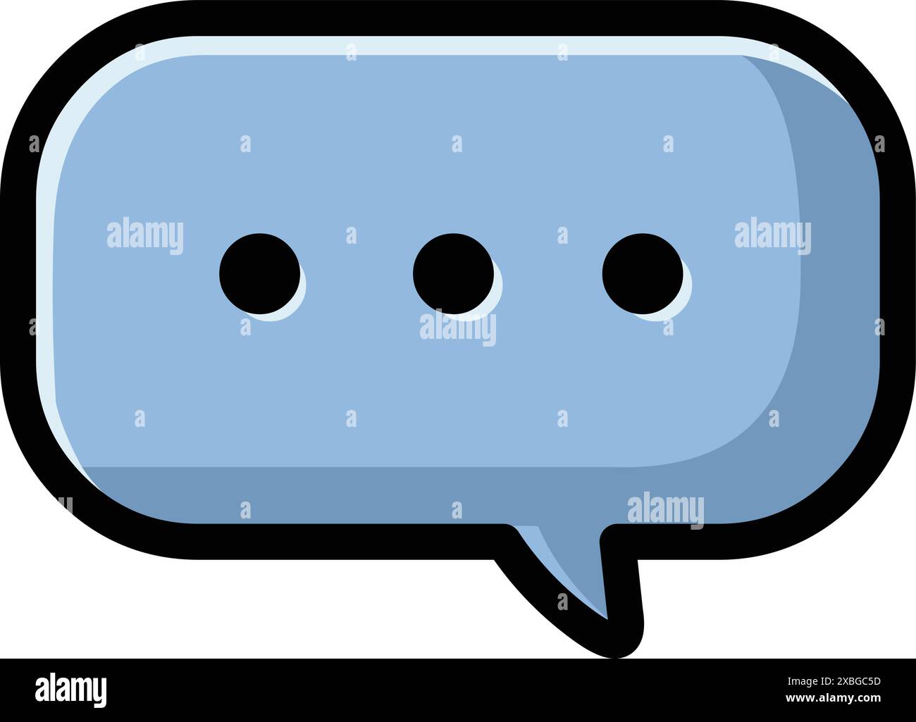 An ellipsis or a three-dot icon in a blue speech bubble Stock Vector ...