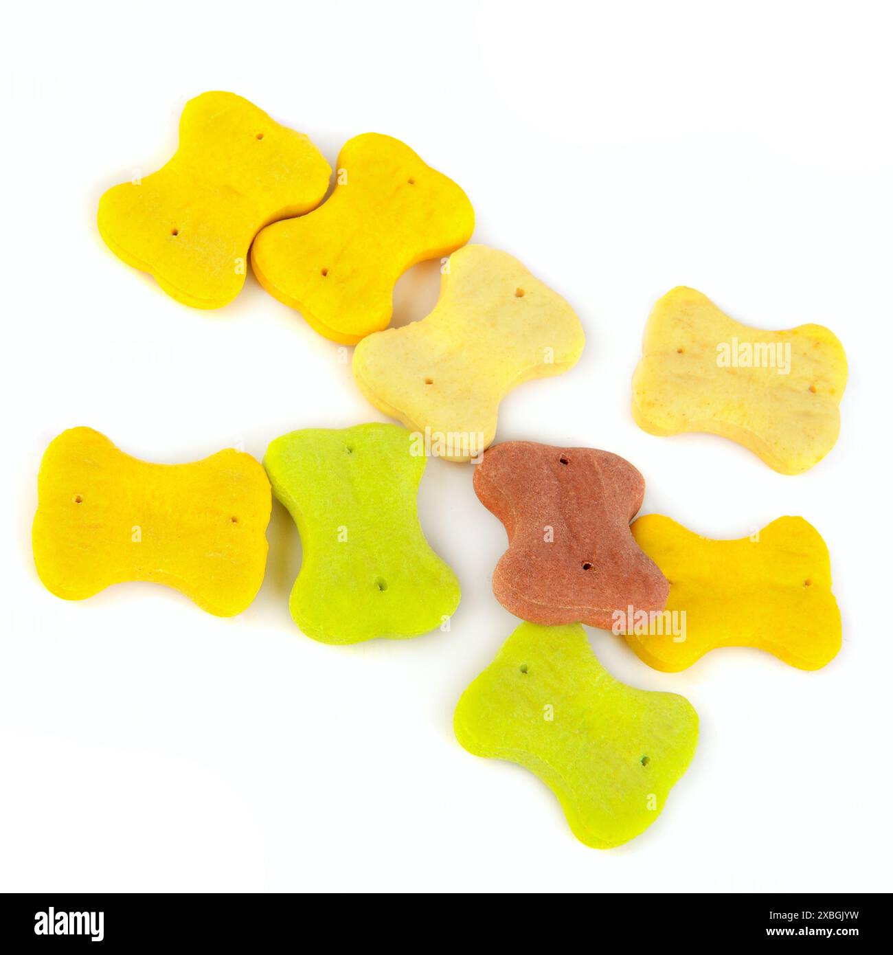 Dry food, dog biscuits isolated on white background Stock Photo Alamy