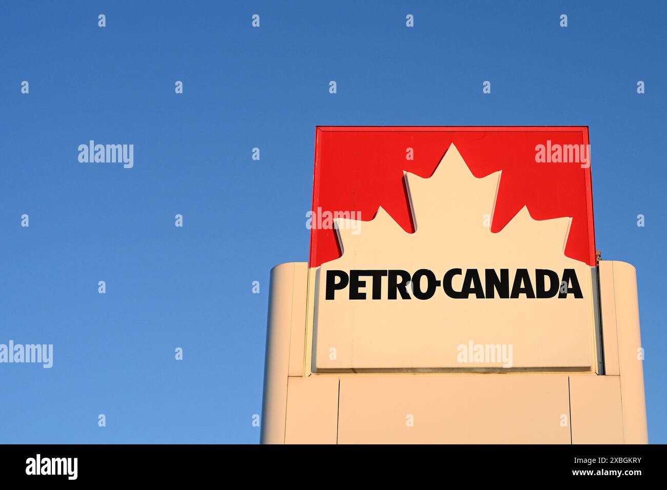 Kamloops, BC, Canada July 20, 2023 Gas station PetroCanada logo