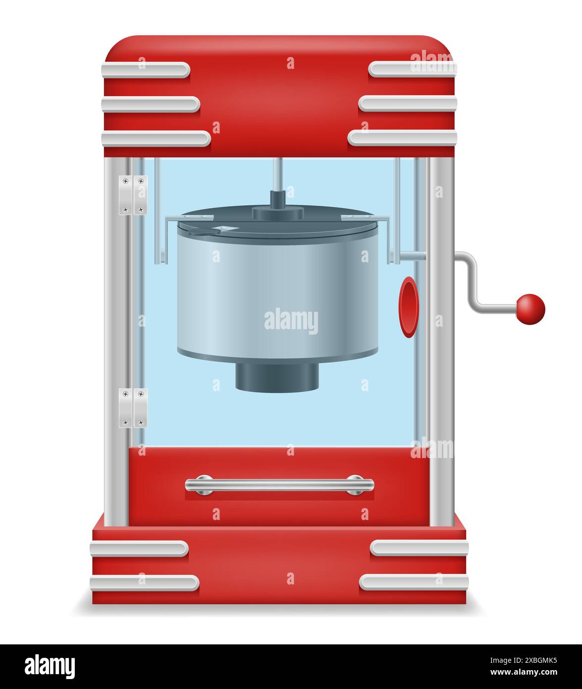 popcorn making machine sweet snack vector illustration isolated on ...