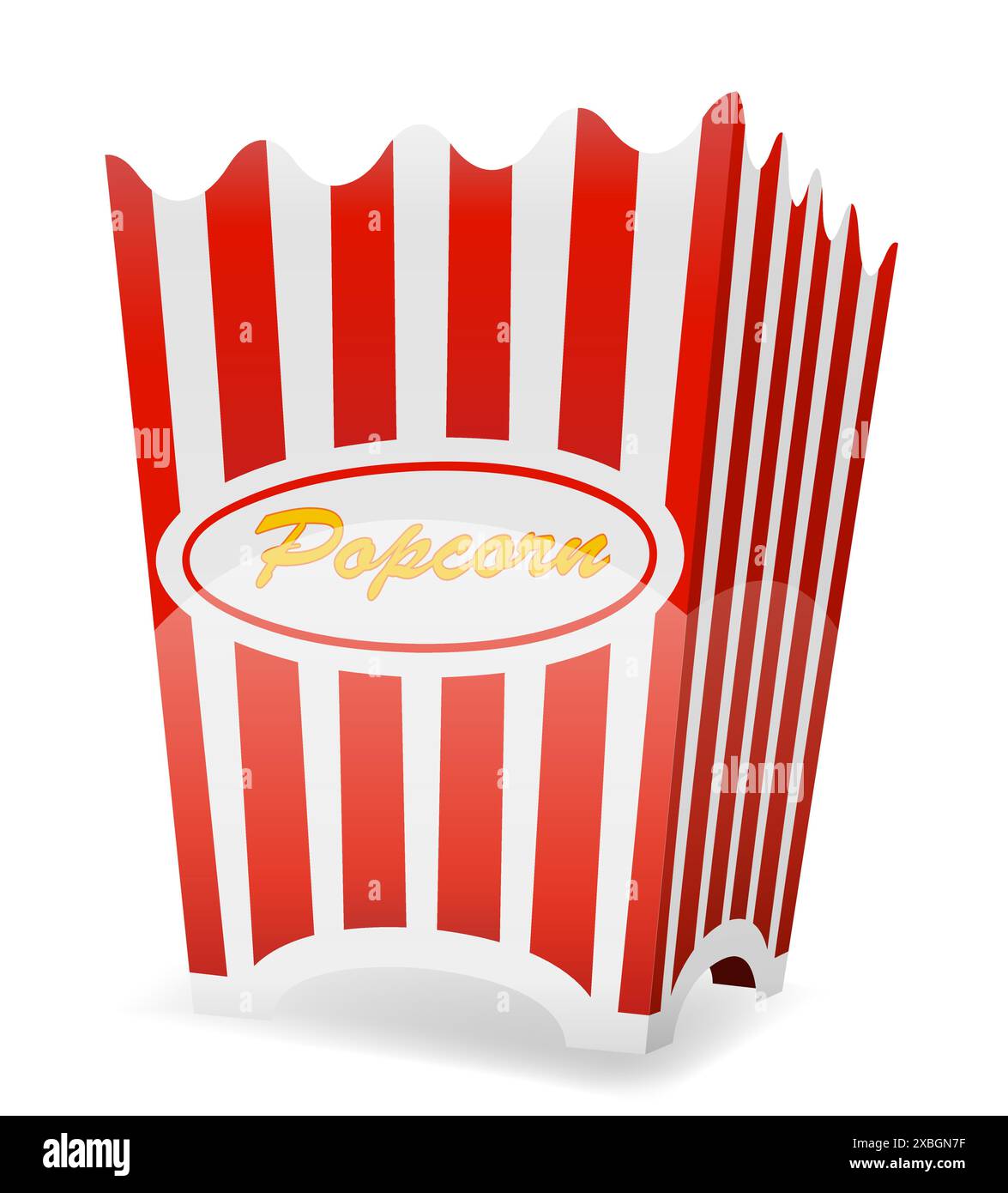 popcorn packaging sweet snack vector illustration isolated on white background Stock Vector