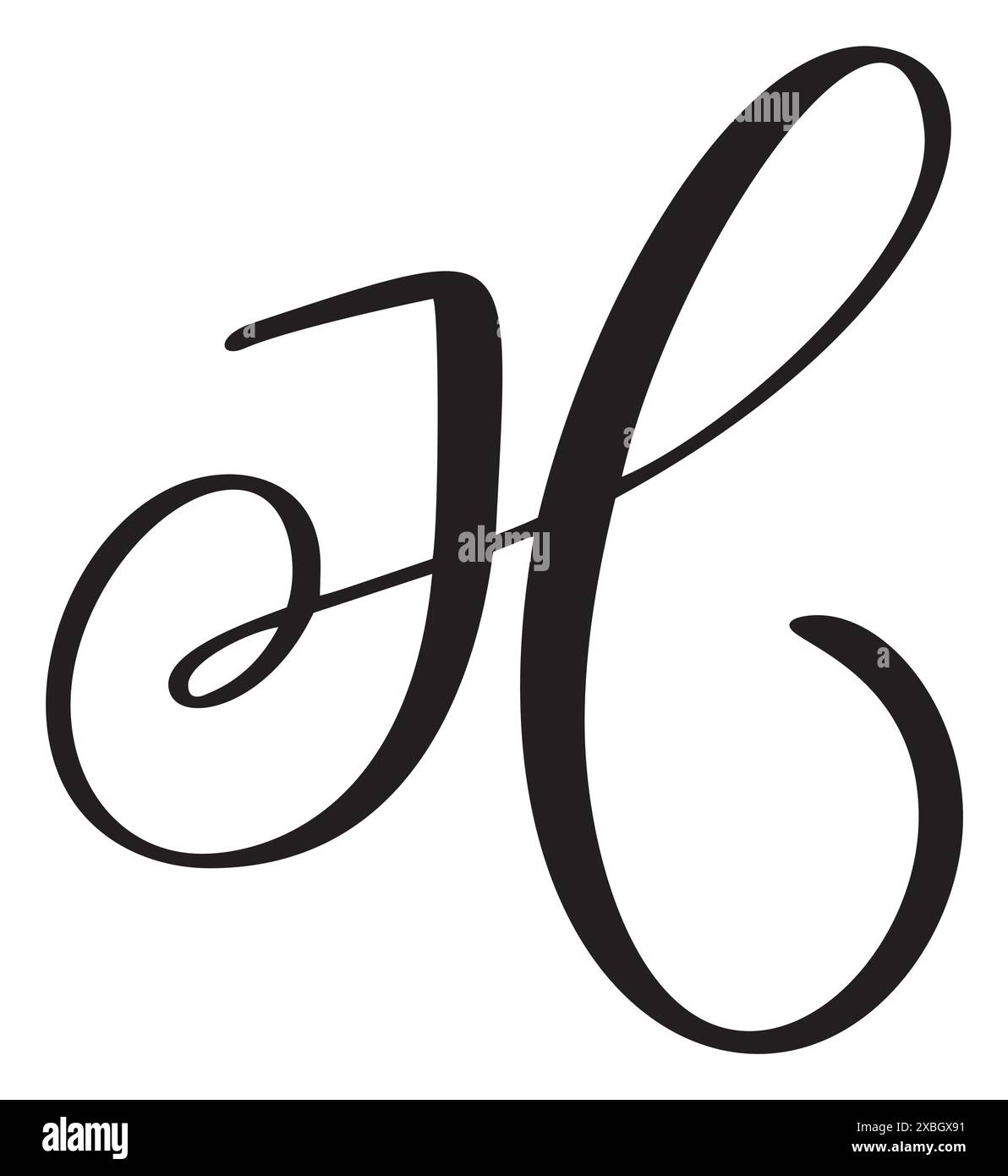 Alphabet cursive capital hi-res stock photography and images - Alamy