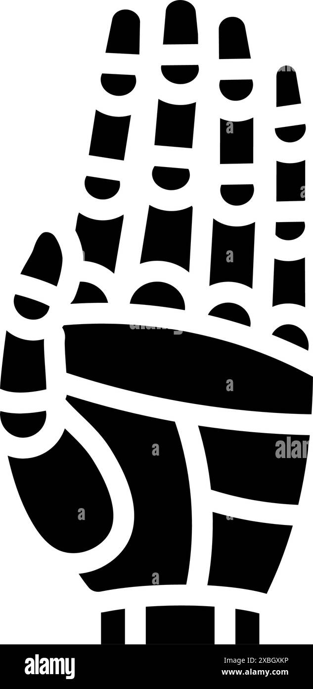 stop robot hand gesture glyph icon vector illustration Stock Vector ...