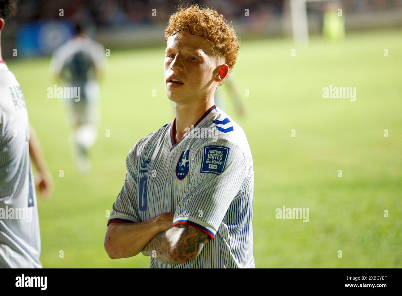 Puerto Rico striker Jeremy De León celebrated the goal the 2026 FIFA World Cup Concacaf