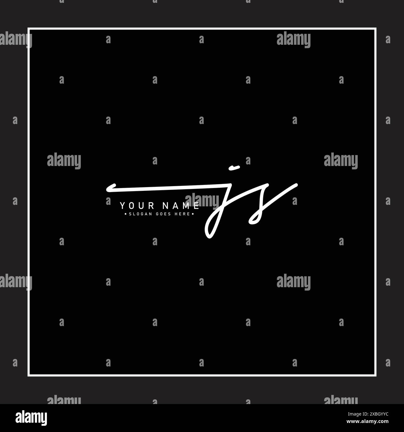 JS Signature Logo - Handwritten Vector Logo Template for JS Alphabet ...