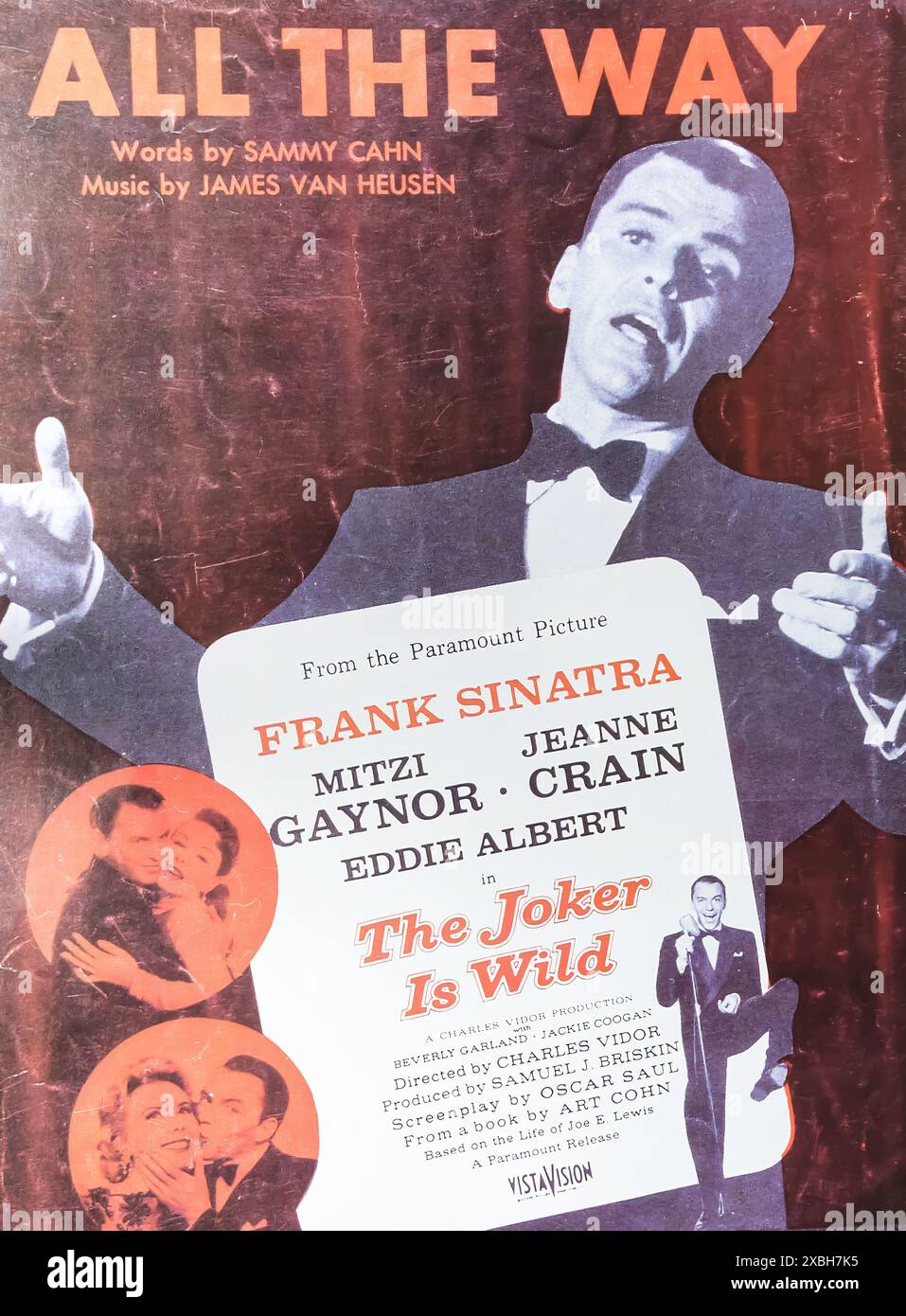 Viersen, Germany - May 9. 2024: Film poster of The joker is wild movie with Frank Sinatra and Mitzi Gaynor from 1957 Stock Photo