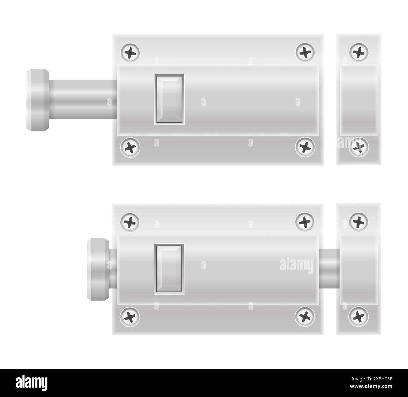 metal latch for closing doors vector illustration isolated on white