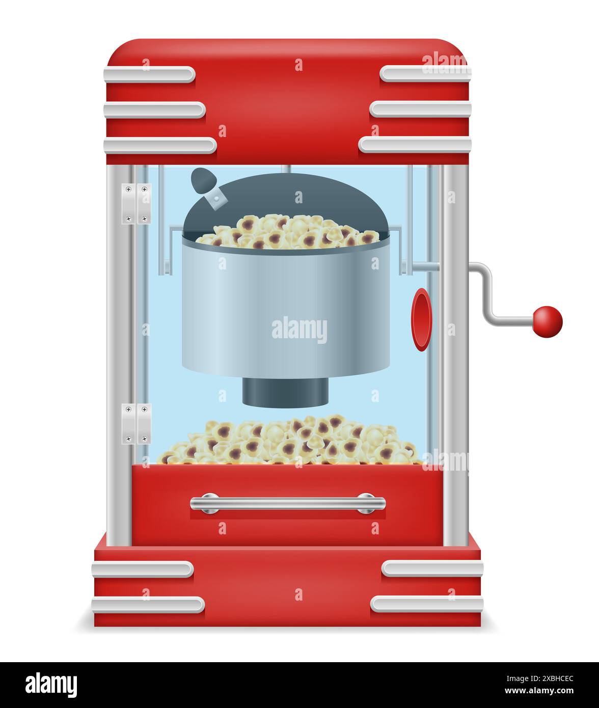 popcorn making machine sweet snack vector illustration isolated on ...