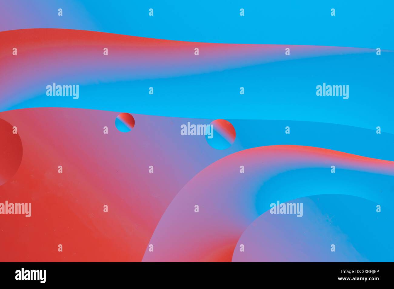 Red and blue abstract design with smooth lines and gradient colors ...