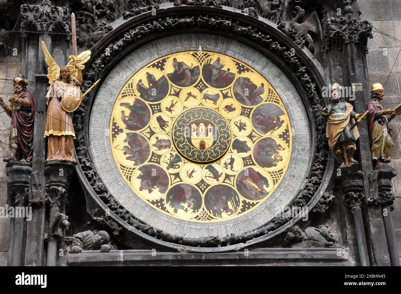 Prague Astronomical Clock or Prague Orloj, Prague, Czech Republic Stock Photo