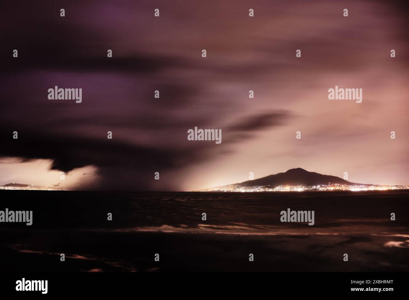 Storm approaching Mt. Vesuvius Stock Photo