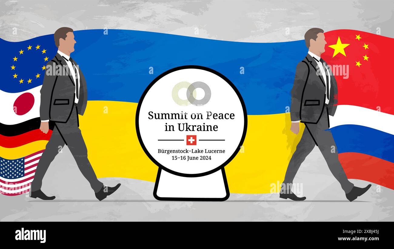 15, 16 June 2024 Summit on Peace in Ukraine. Logo of the Global Peace