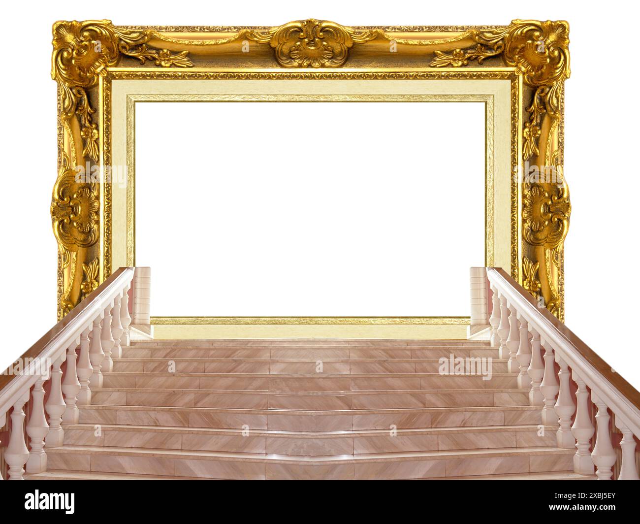 a picture frame on a white Stock Photo