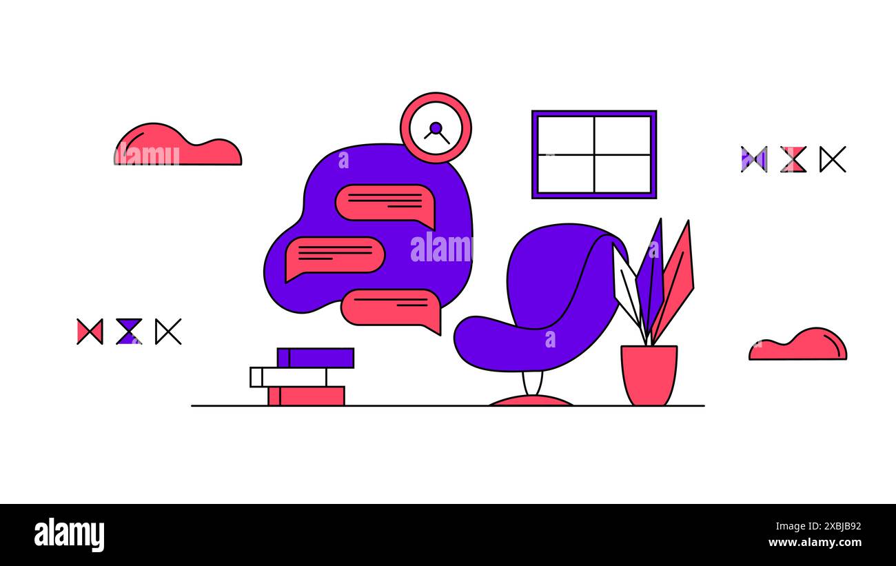 Freelancer organization concept. Home workplace. Benefits of remote ...