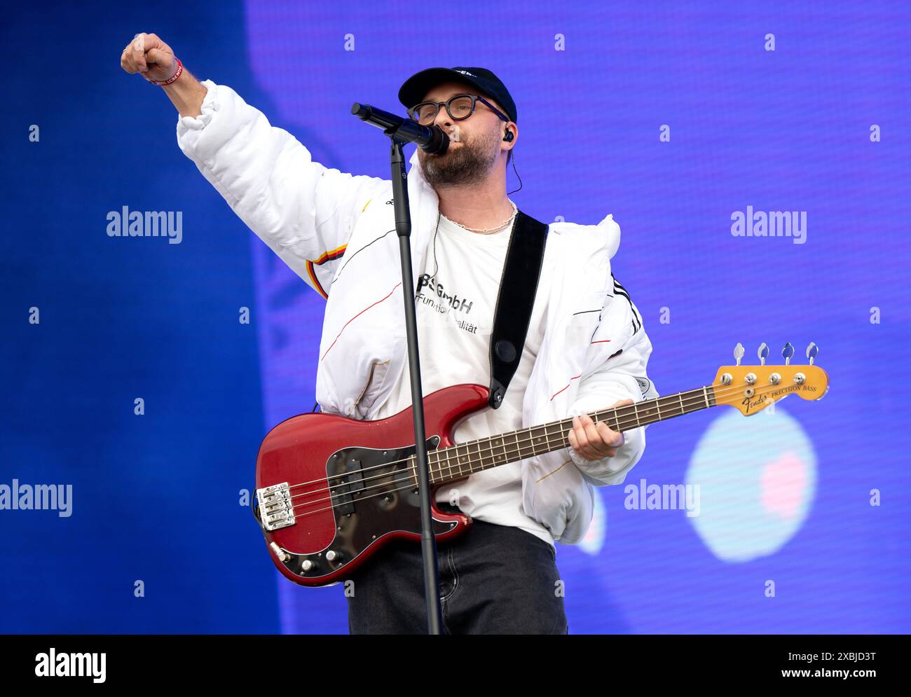 12 June 2024, Bavaria, Munich Mark Forster, singer, on stage at the