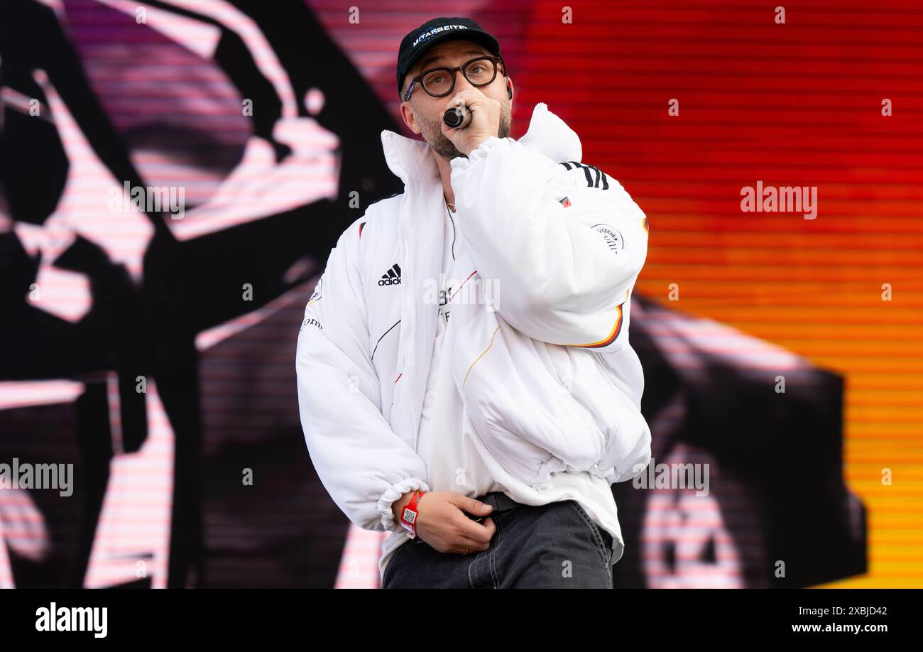 12 June 2024, Bavaria, Munich Mark Forster, singer, on stage at the