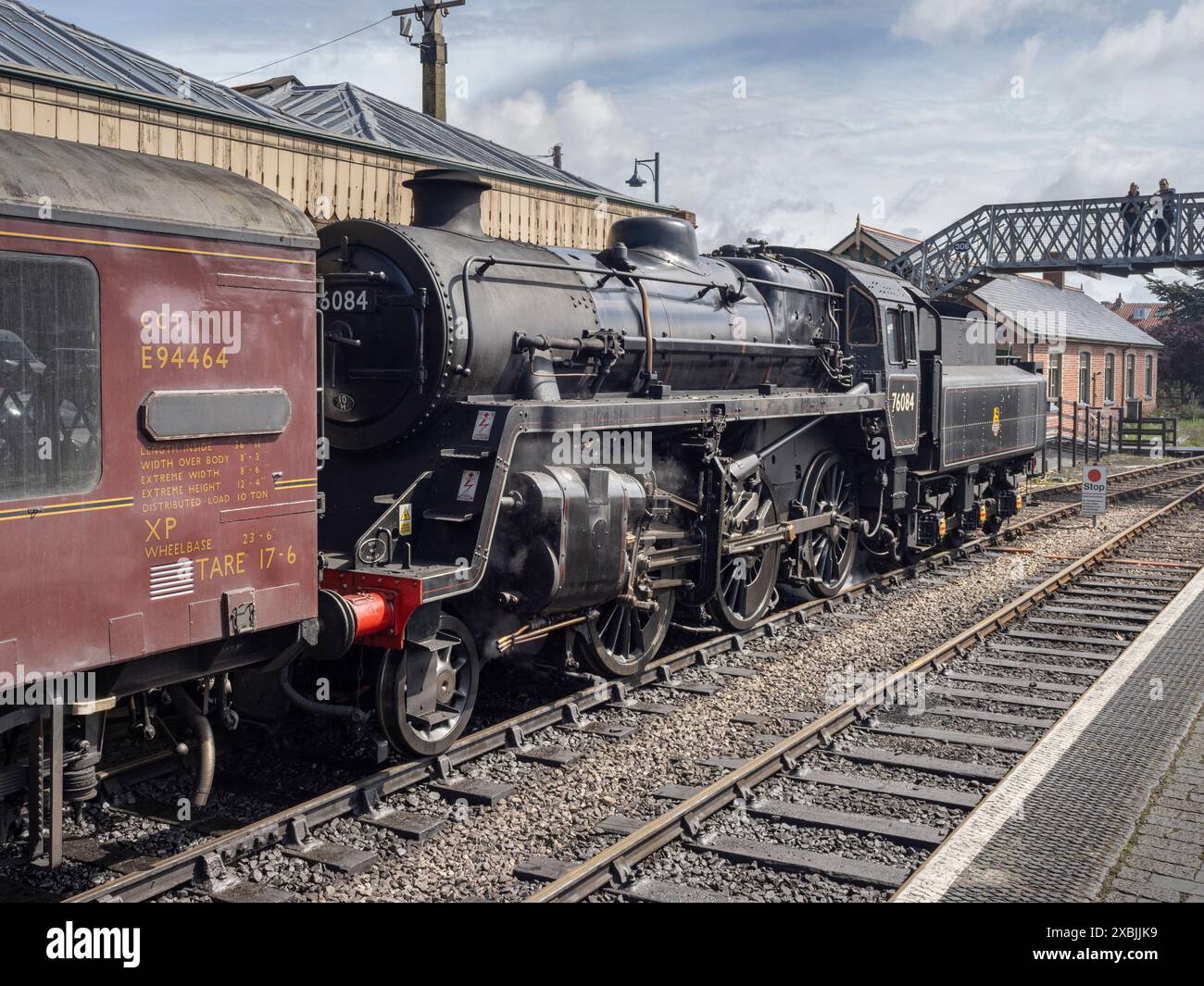 British Railways Standard Class 4MT Loco 76084 Stock Photo