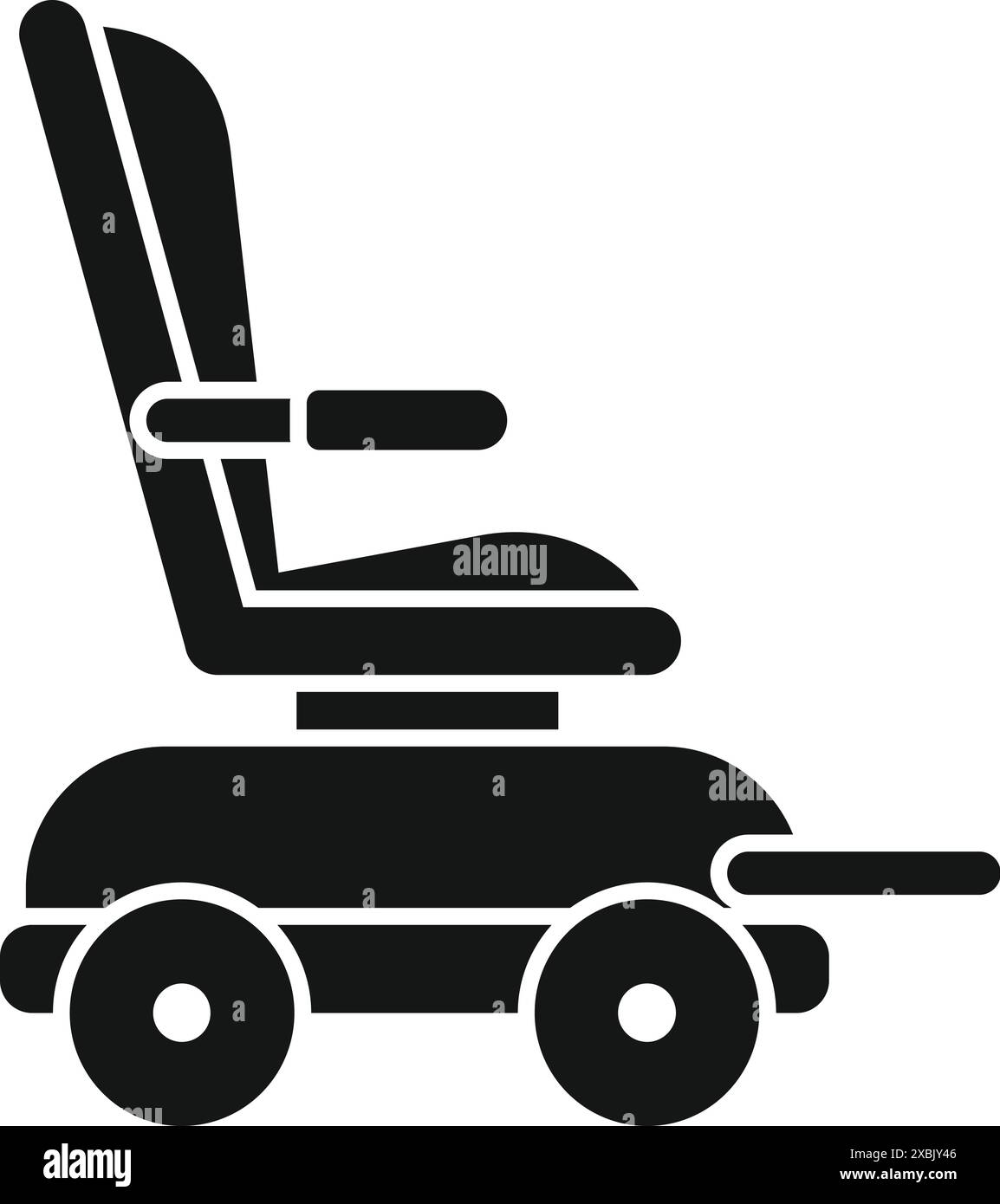 Side view of an electric wheelchair, highlighting its role in enhancing 
