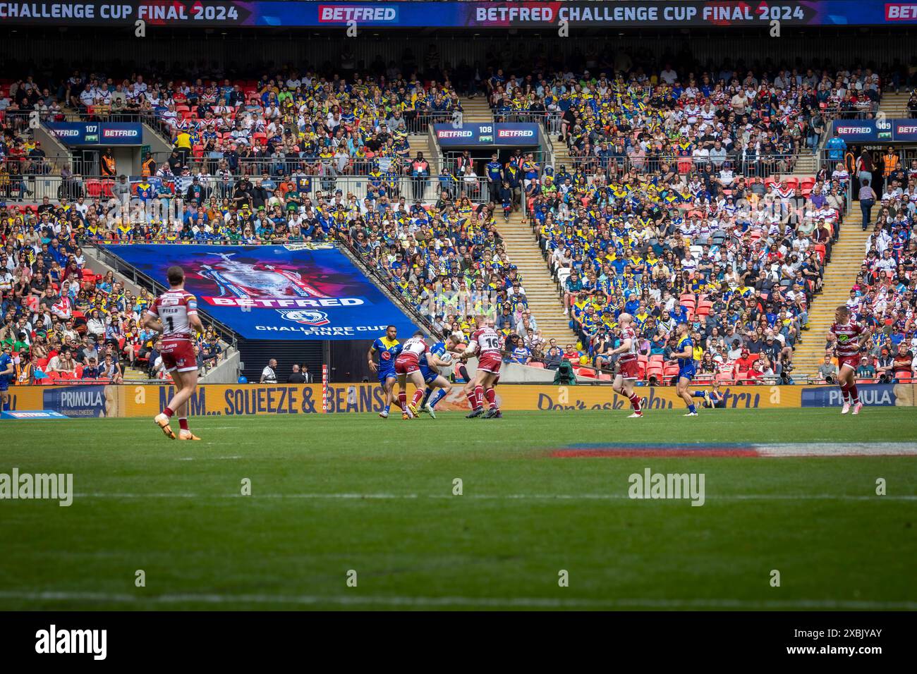 The 2024 Betfred Challenge Cup Final. Luke Thompson and Jake Wardle