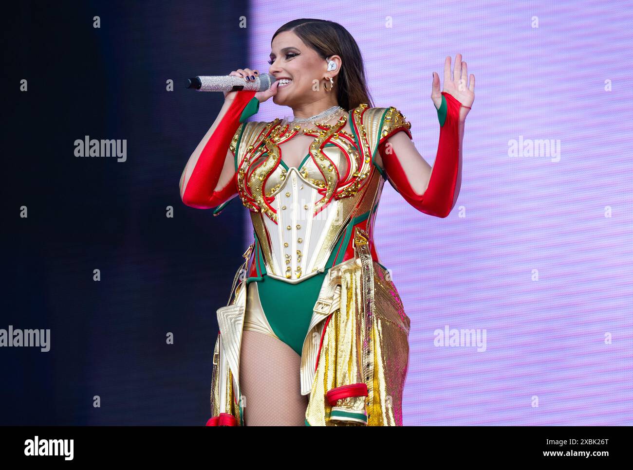 12 June 2024, Bavaria, Munich Nelly Furtado, singer, on stage at the