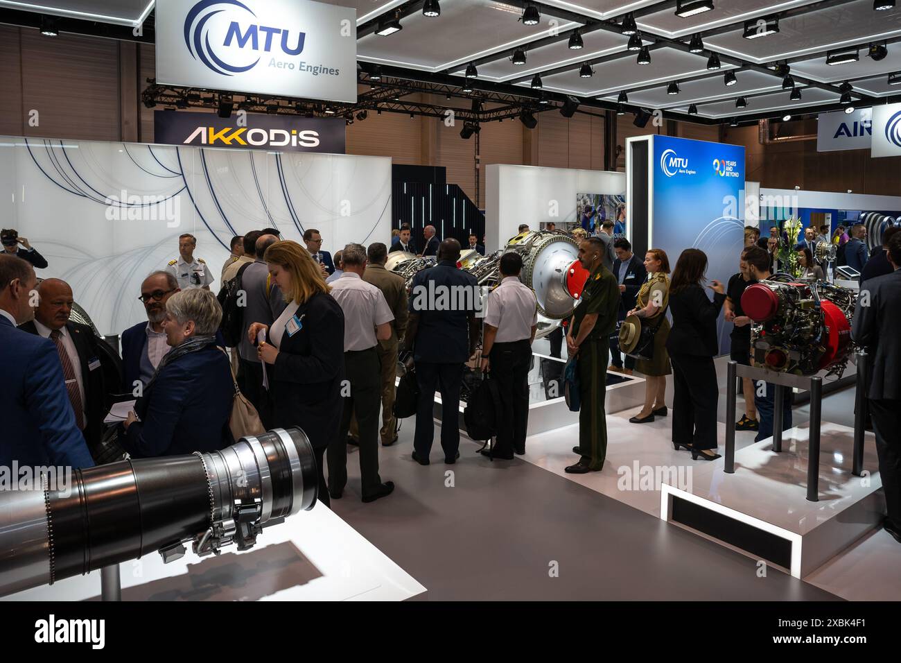BERLIN JUNE 06 2024 The Stand Of MTU Aero Engines AG Is A German 