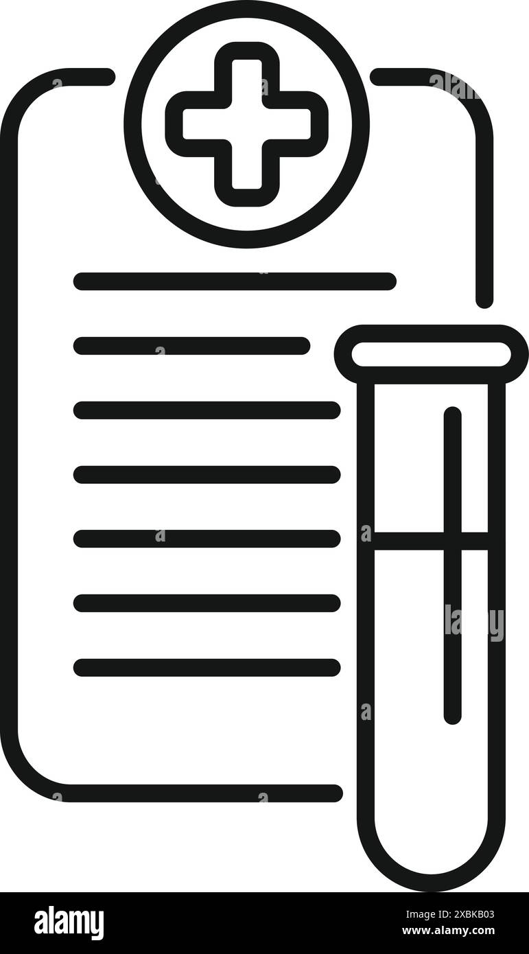 Medical test results icon representing healthcare analysis and ...