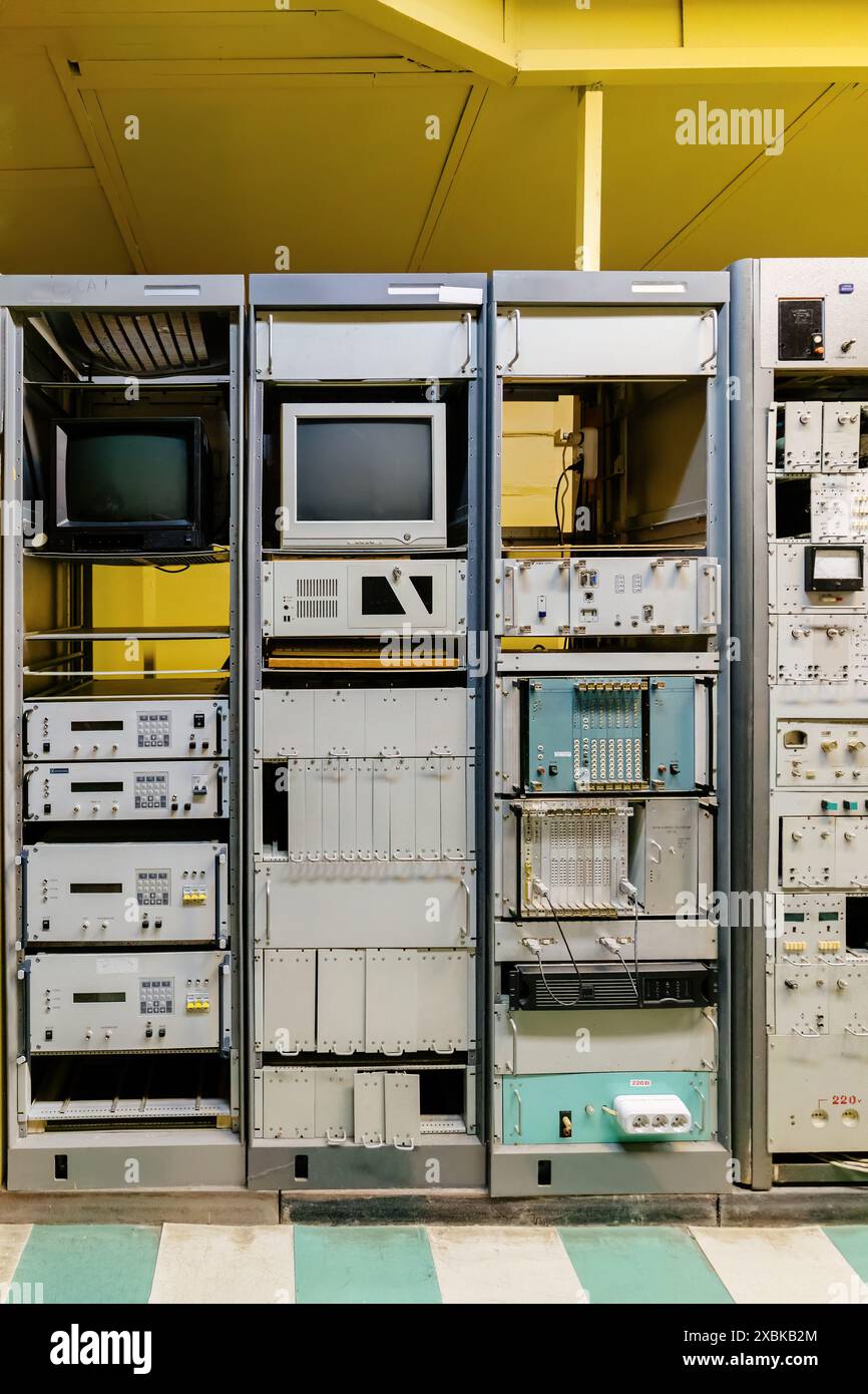 Old communication, computer, physical laboratory equipment Stock Photo ...