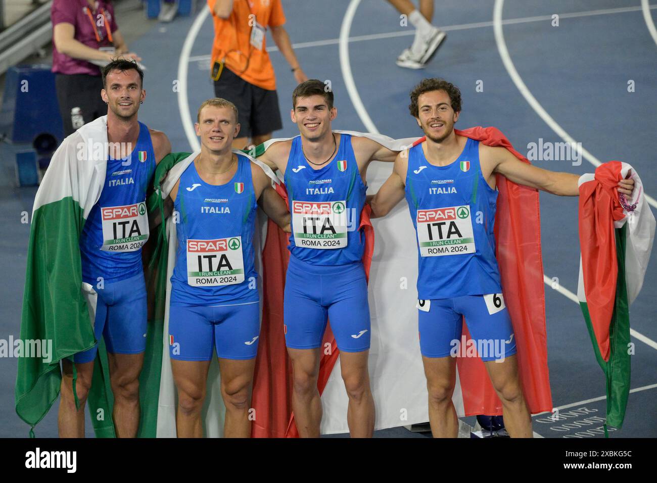 Silver medalists Vladimir Aceti, Edoardo Scotti, Riccardo Meli and Luca