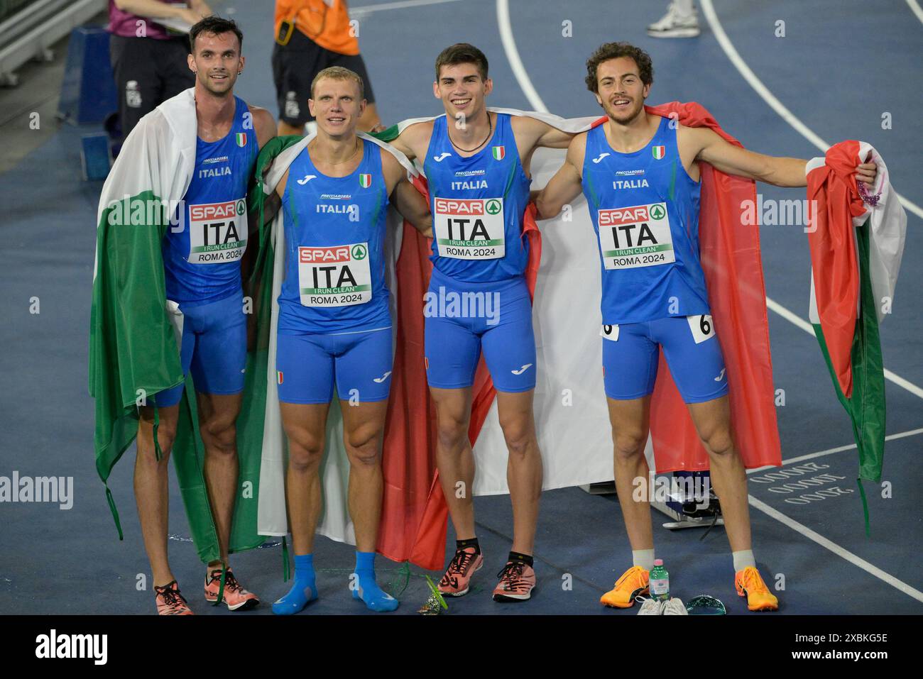 Silver medalists Vladimir Aceti, Edoardo Scotti, Riccardo Meli and Luca