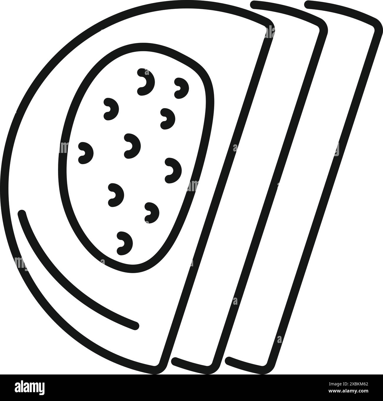Black and white line art of sliced watermelon showing a refreshing ...