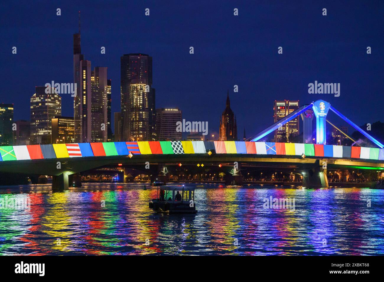  12 June 2024, Hesse, Frankfurt/Main: The light and music production is Motiv 