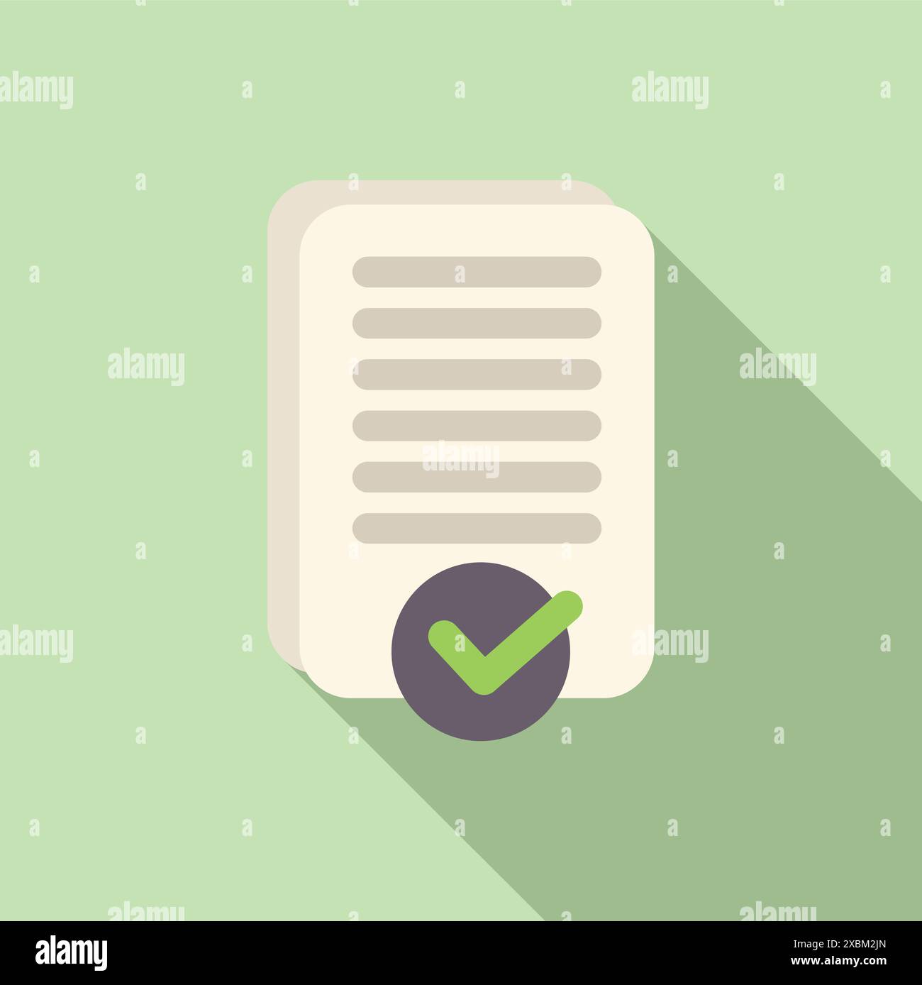 Simple icon of a document with a checkmark, representing a task ...