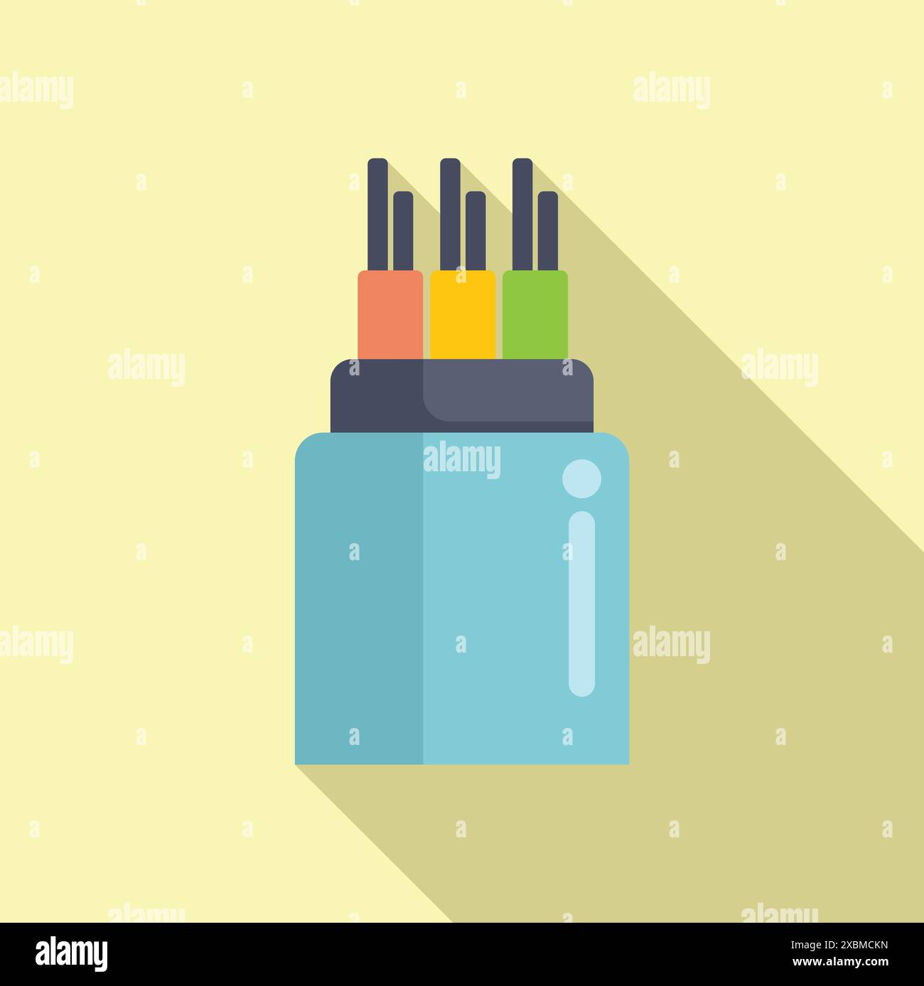 Fiber optic cable is transferring big data through wires Stock Vector