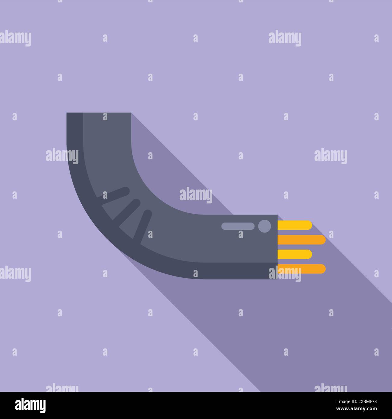Fiber optic cable is transmitting data at high speed Stock Vector