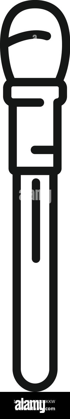 Simple line icon of a test tube, commonly used in medical settings for ...