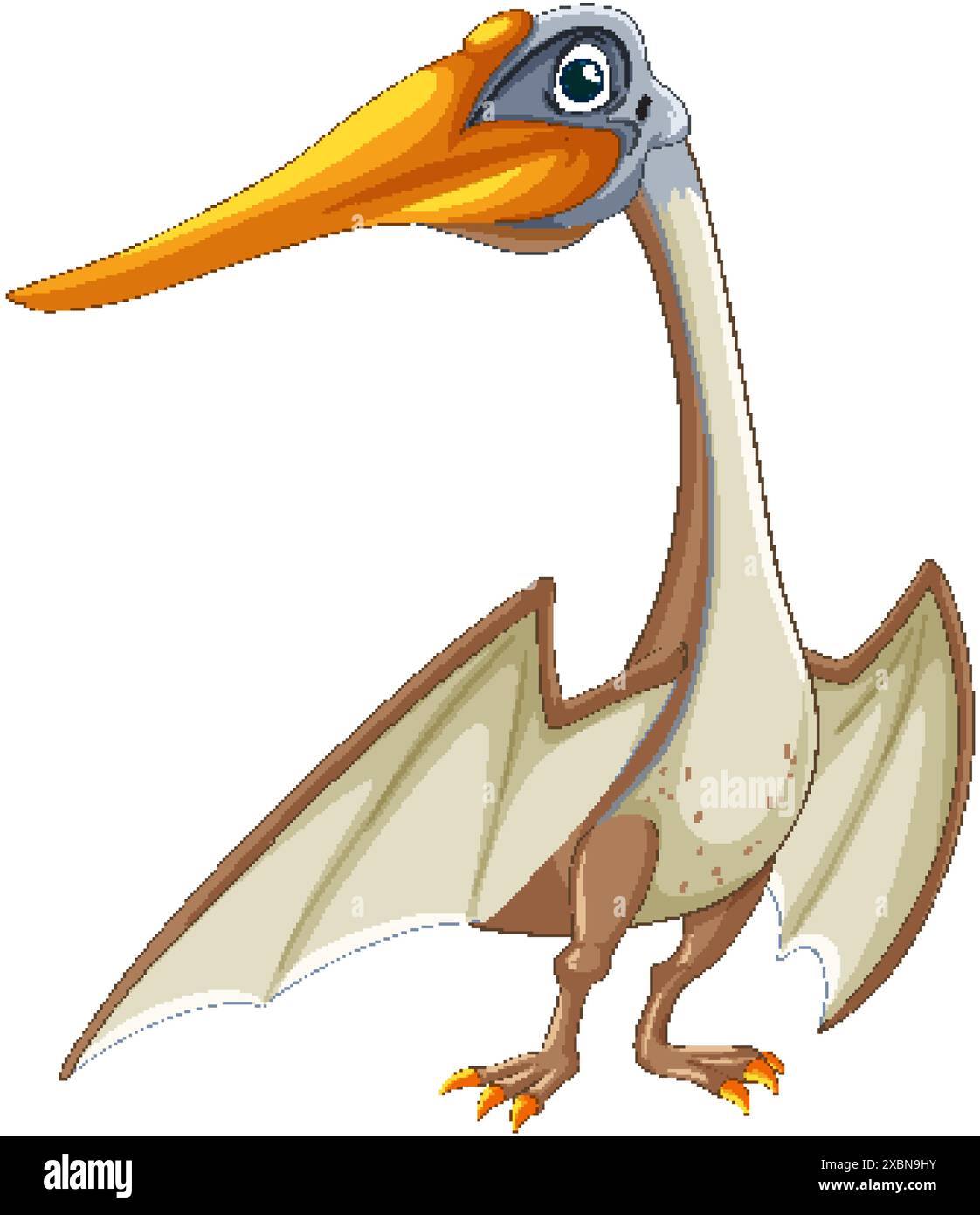 Cute pterodactyl with large beak and wings Stock Vector Image & Art - Alamy