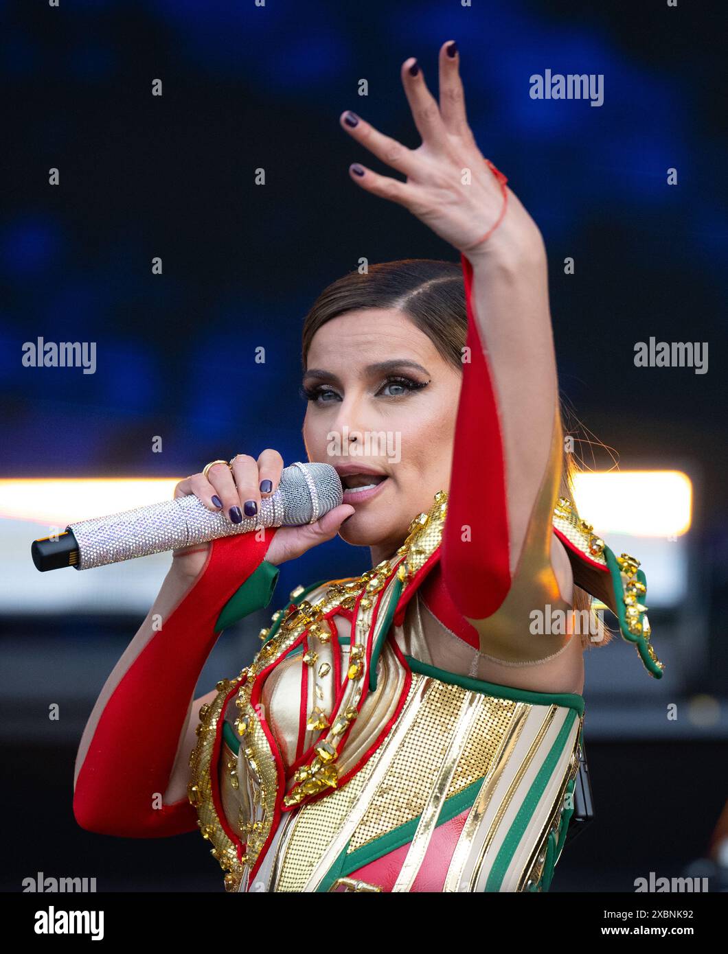 12 June 2024, Bavaria, Munich Nelly Furtado, singer, on stage at the