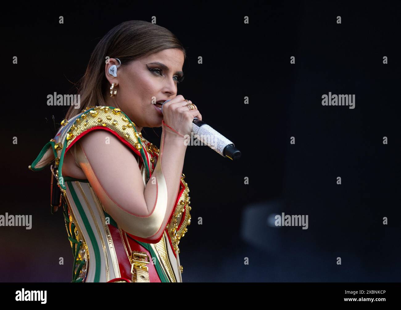 12 June 2024, Bavaria, Munich Nelly Furtado, singer, on stage at the
