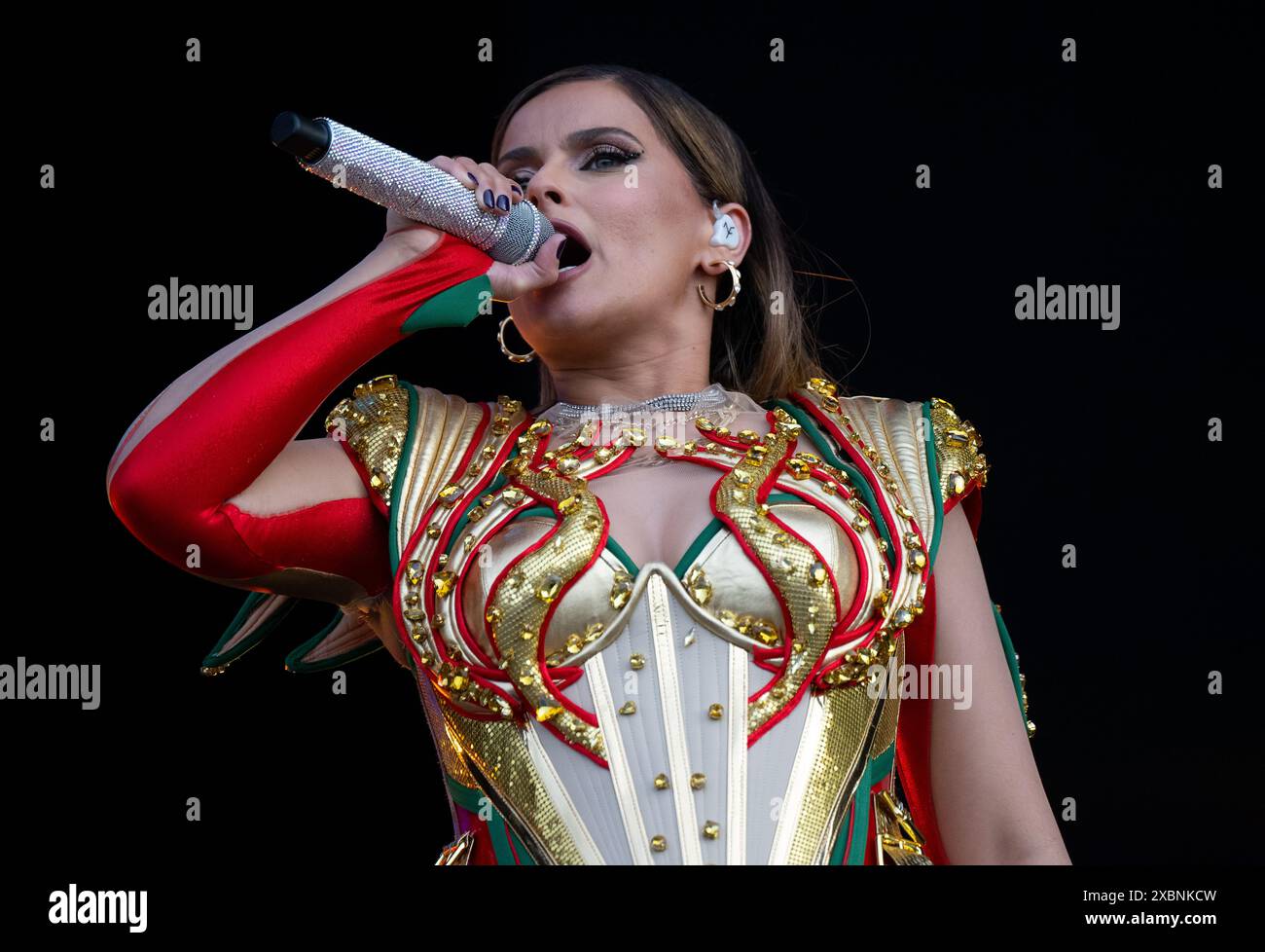 12 June 2024, Bavaria, Munich Nelly Furtado, singer, on stage at the