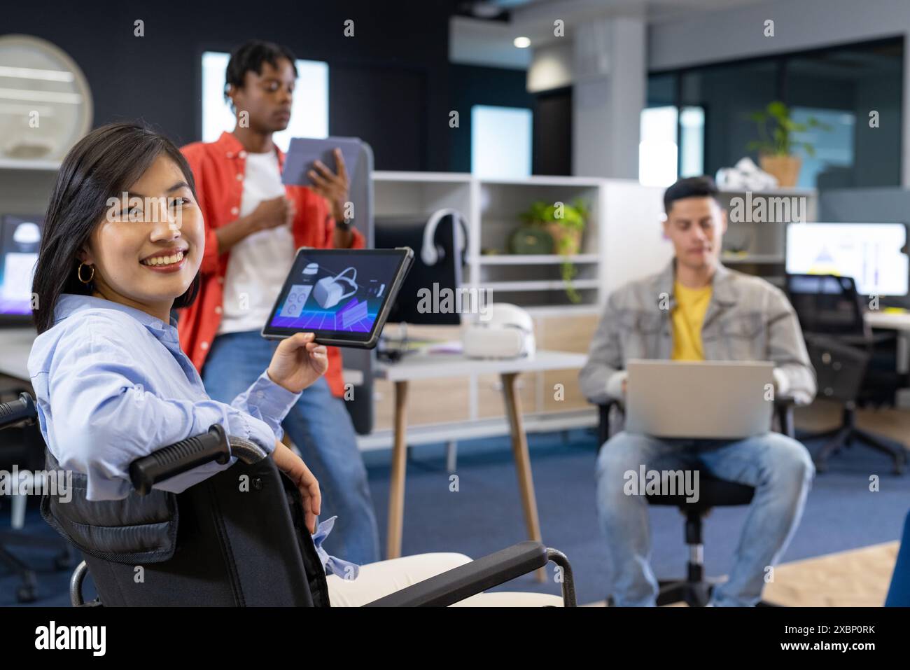 Office team collaborates desks hi-res stock photography and images - Alamy