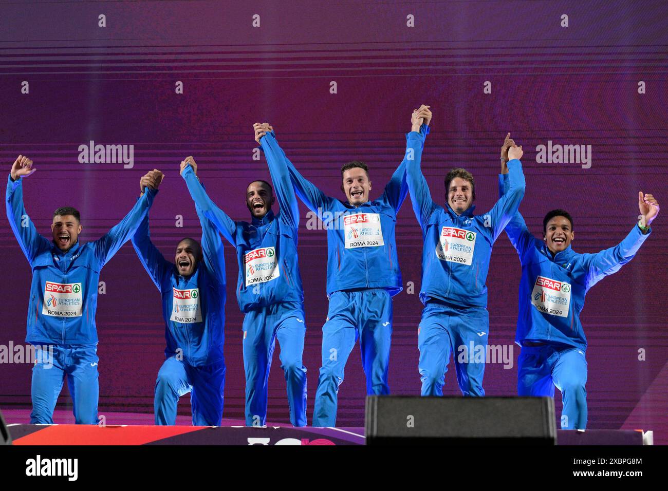 Roma, Italia. 13th June, 2024. Gold medallists, Matteo Melluzzo, Lamont