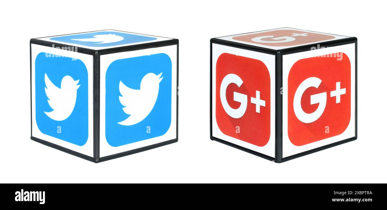 Social media icons cubes hi-res stock photography and images - Alamy
