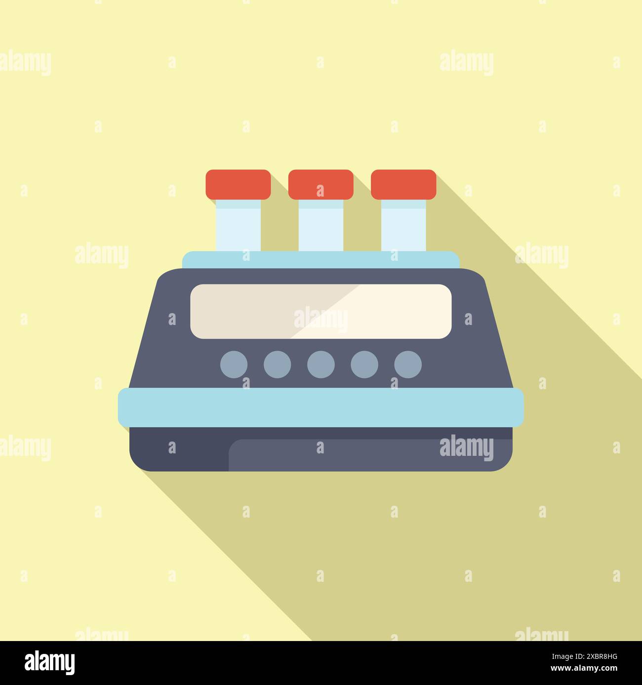 Laboratory equipment heating test tubes for a chemical reaction