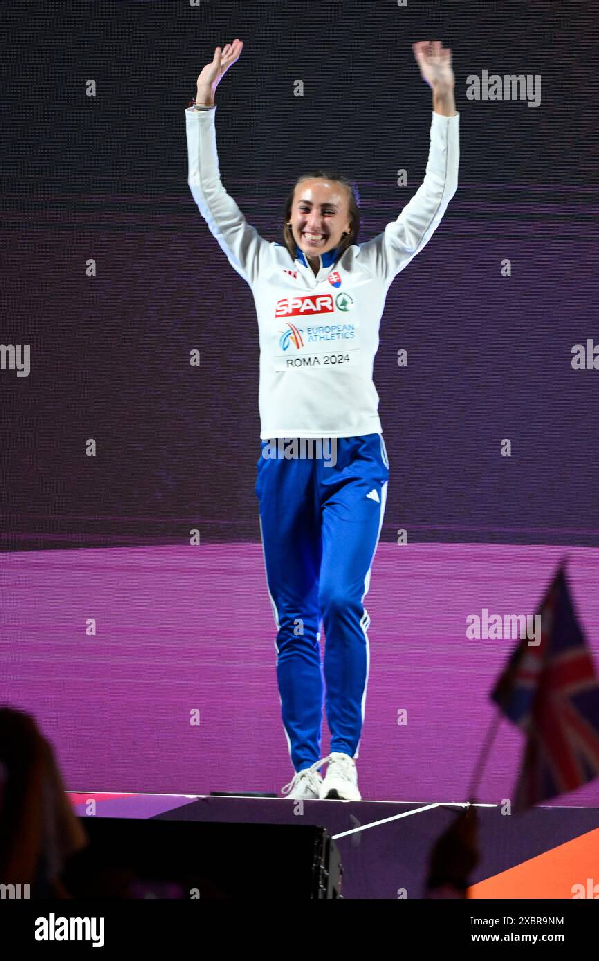 medal ceremony women's 800m during the day 6 of European Athletics 12th June 2024 at the Olimpic