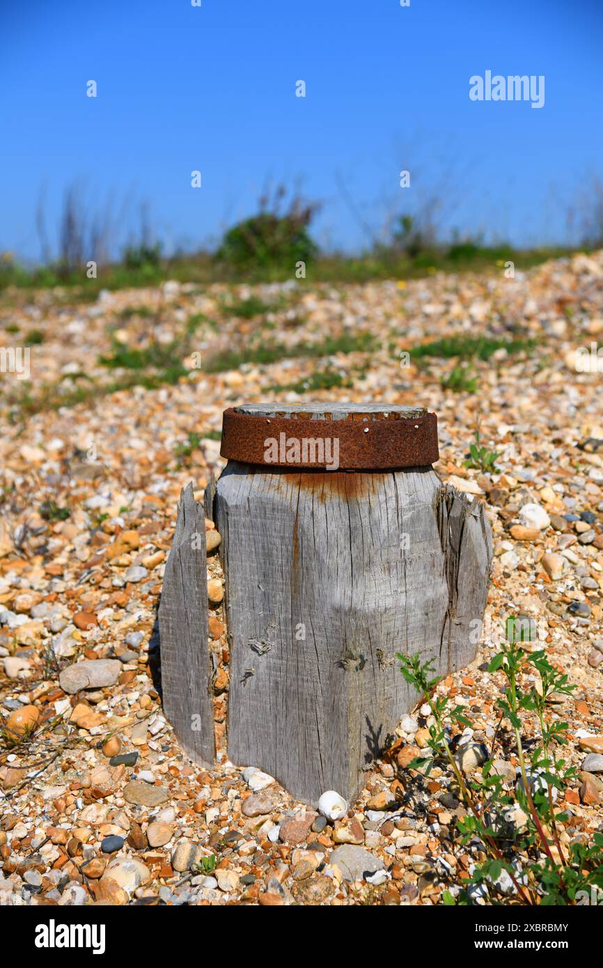 Groyne on the beach Stock Photo